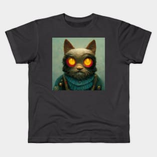 Robo Hipster Cat Kids T-Shirt